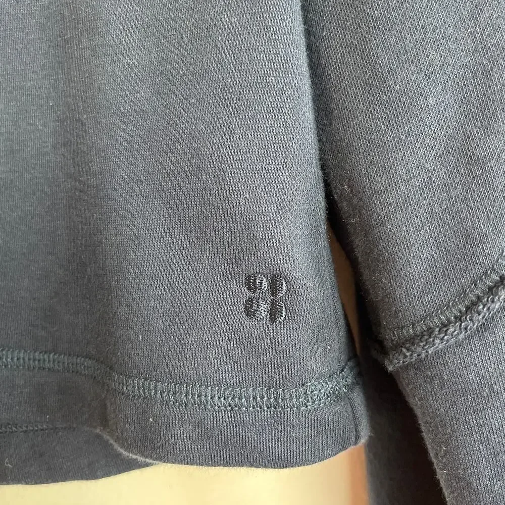 Sweaty Betty Women's Revive Lounge Half Zip Pullover Sweatshirt Size 4 Navy - Picture 2 of 8